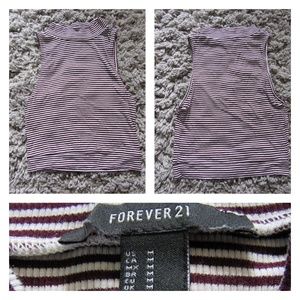 Maroon mock-neck croptop